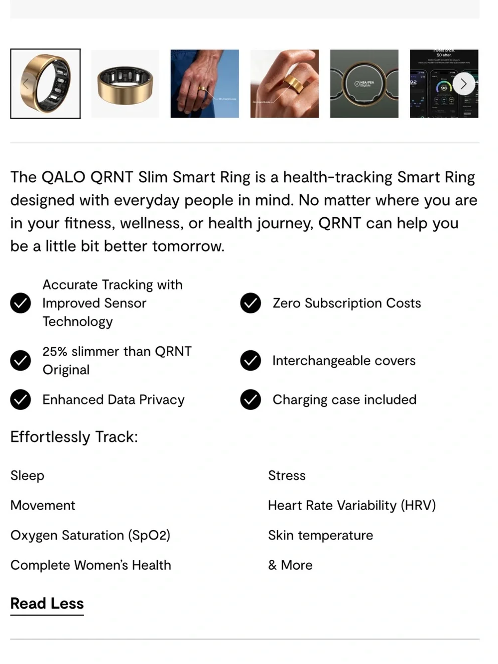 Qalo •size •color